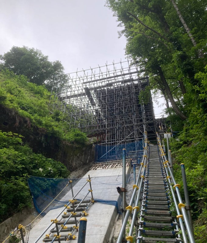 土木工事足場